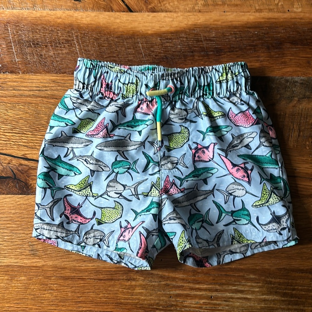 Cat & Jack marine animals swim trunks boys 18 mo shark beach pool party